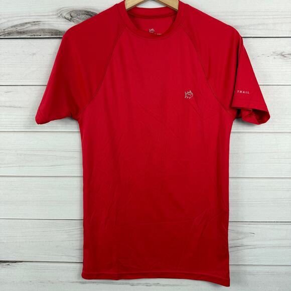 Men's Southern Tide Red Rashguard Short‎ Sleeve XS - Picture 2 of 5